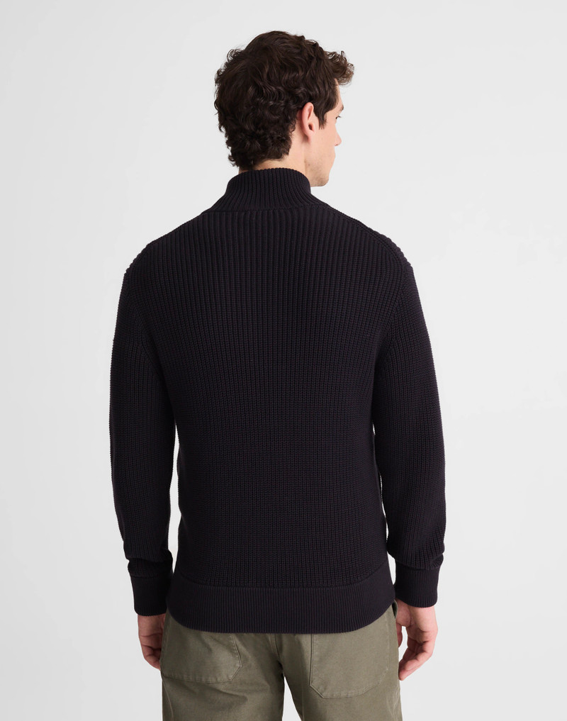 Madewell Cotton Shaker-Stitch Full-Zip Sweater outlook