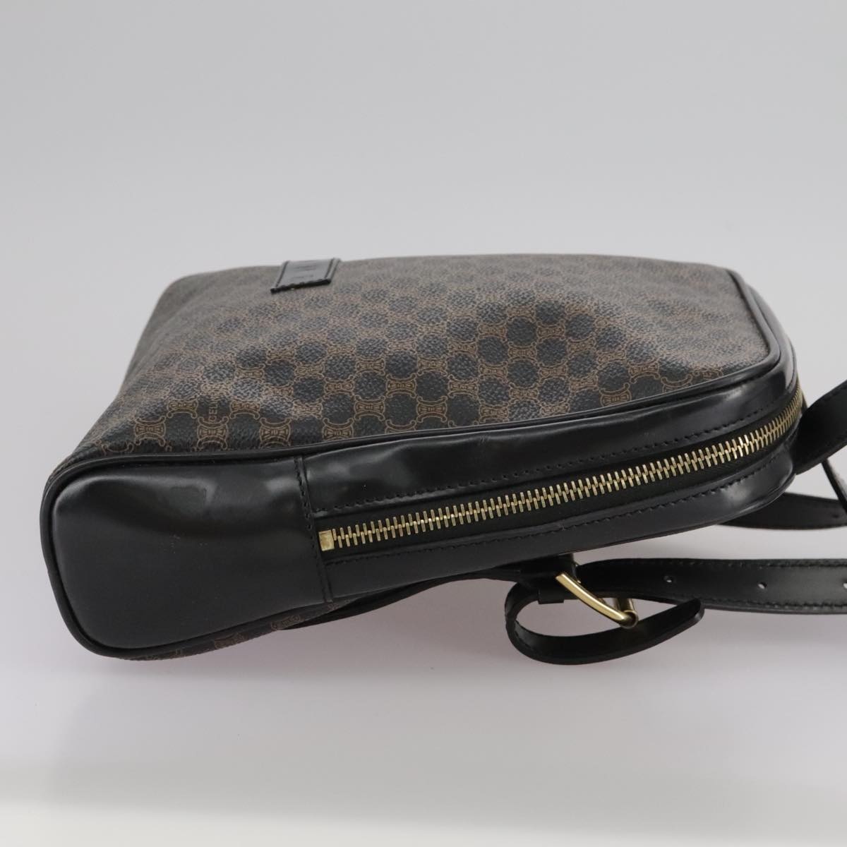 CELINE Macadam Canvas Backpack Pvc Leather Black Silver - 4