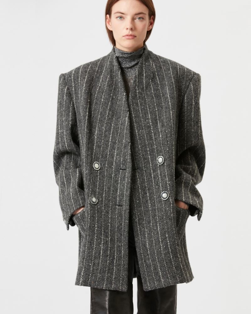 LILA WOOL DOUBLE-BREASTED COAT - 4