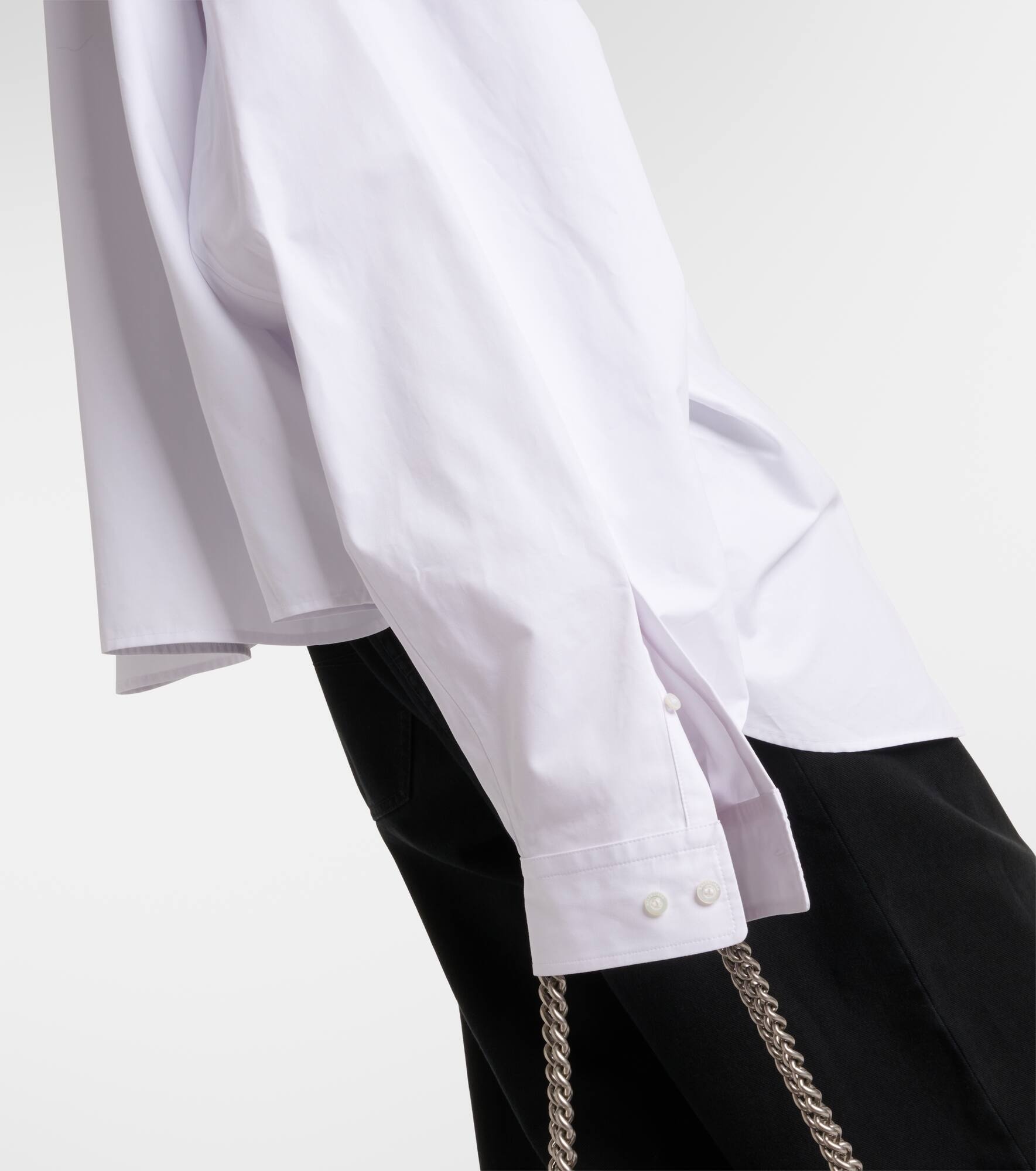 Oversized cotton poplin shirt - 5