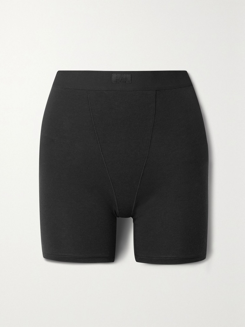Boyfriend stretch-modal and cotton-blend jersey boxer shorts - Onyx Black 1