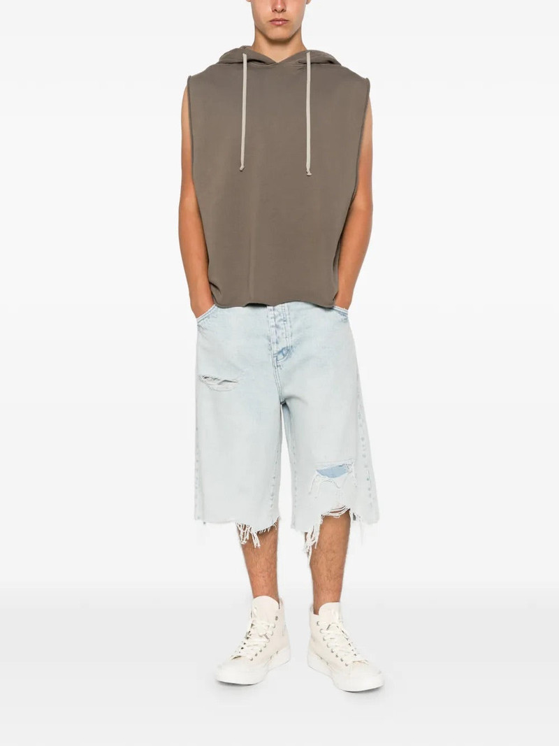 Rick Owens DRKSHDW KNIT SWEAT TOP - HOODED TUNIC DUST outlook