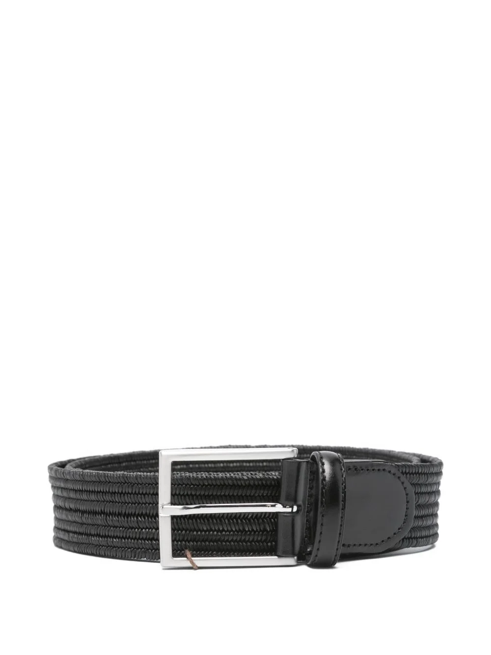 woven leather belt - 1