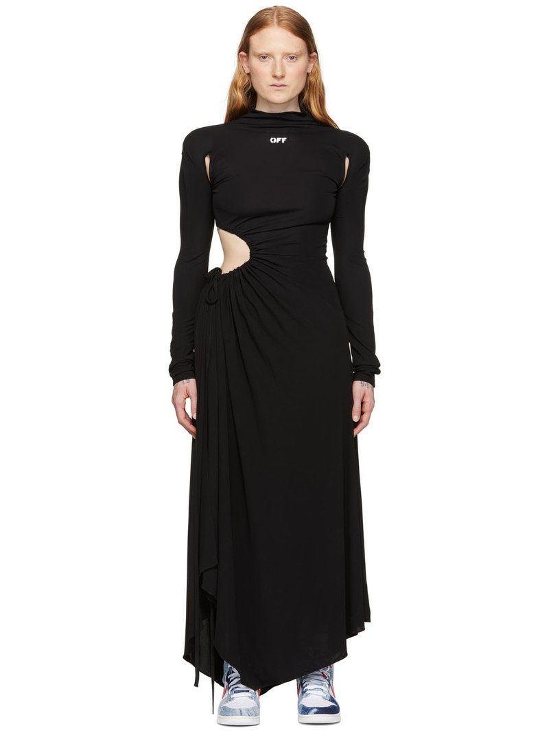 Black Cut-Out Midi Dress 1