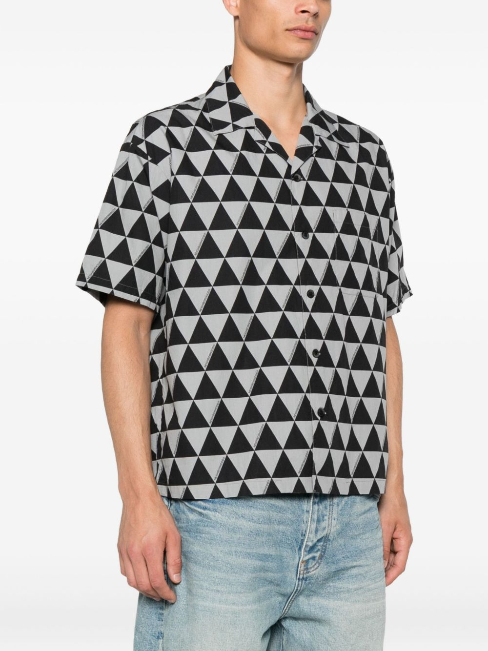 triangle-print shirt - 3