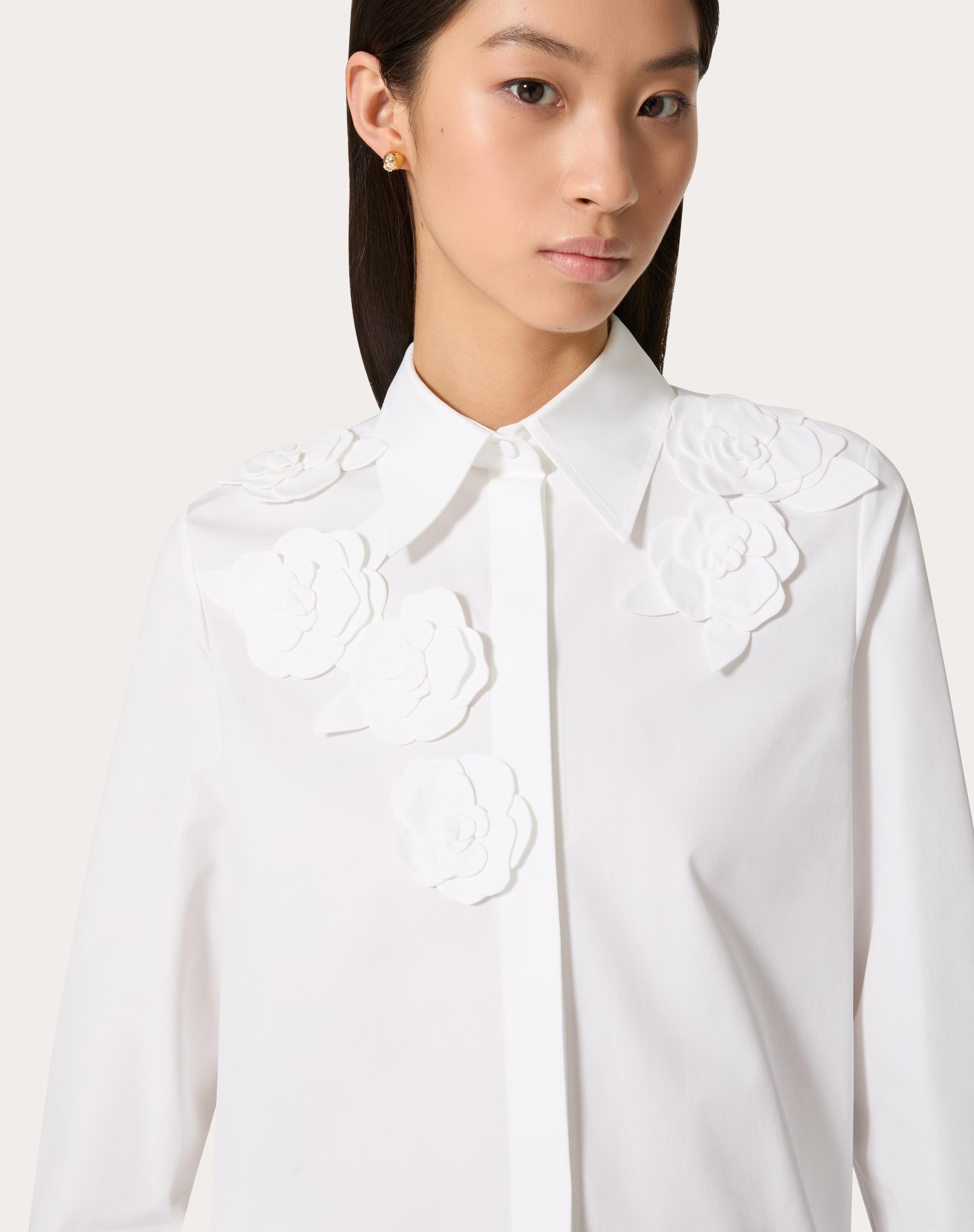 EMBROIDERED COMPACT POPELINE SHIRT - 5