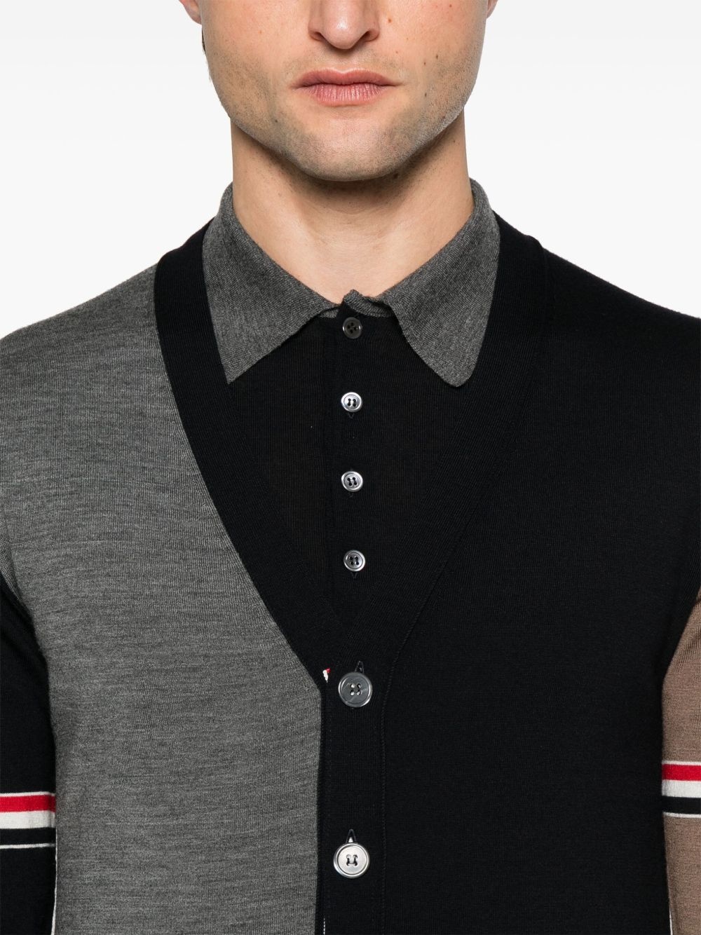 RWB-stripe wool shirt - 5