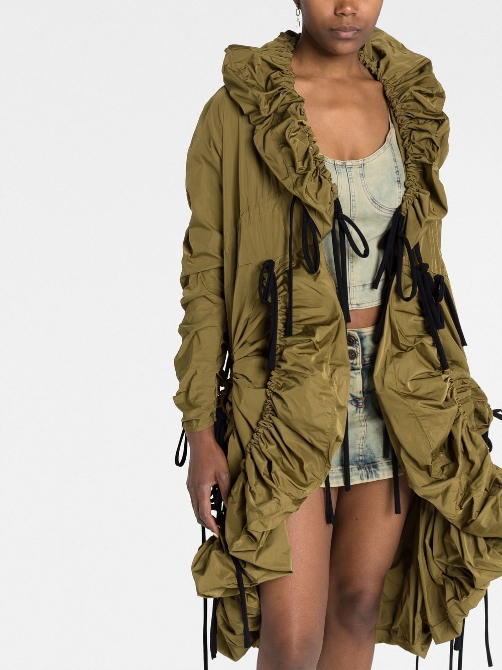 Drapey ruffled parka - 5