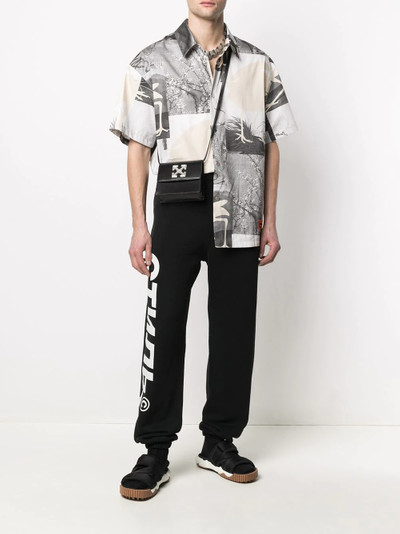 Heron Preston patchwork-print bowling shirt outlook