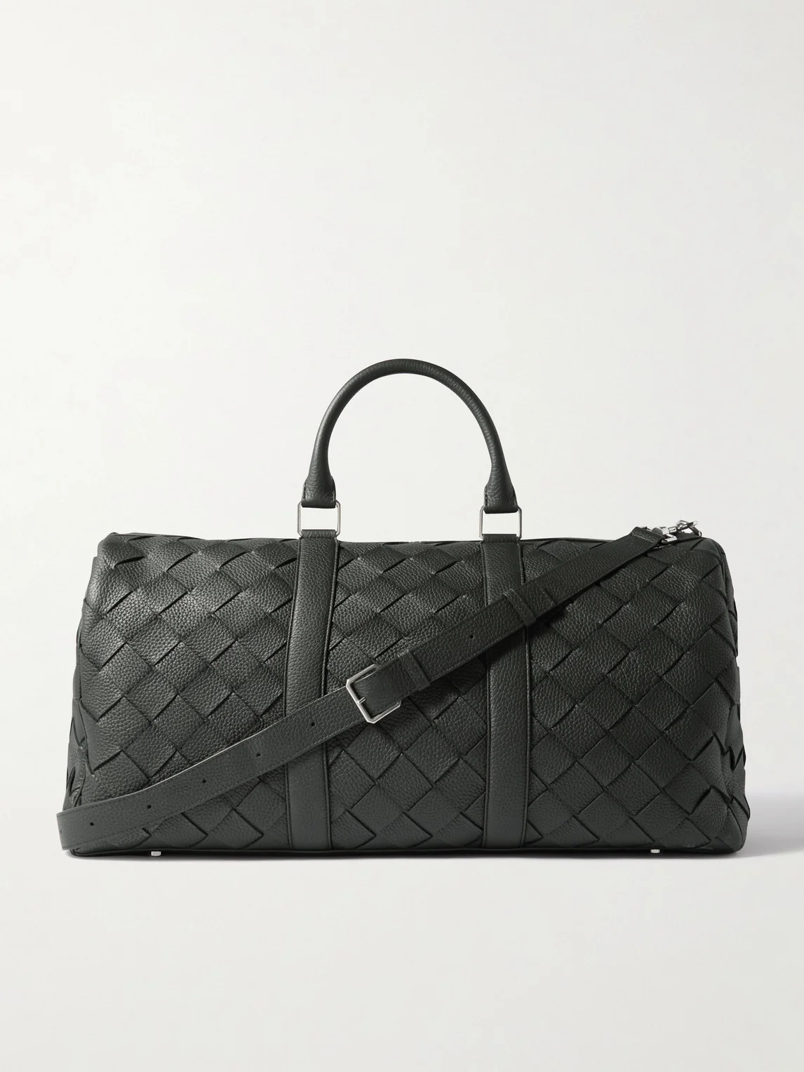 Intrecciato Full Grain Leather Duffle Bag - 1