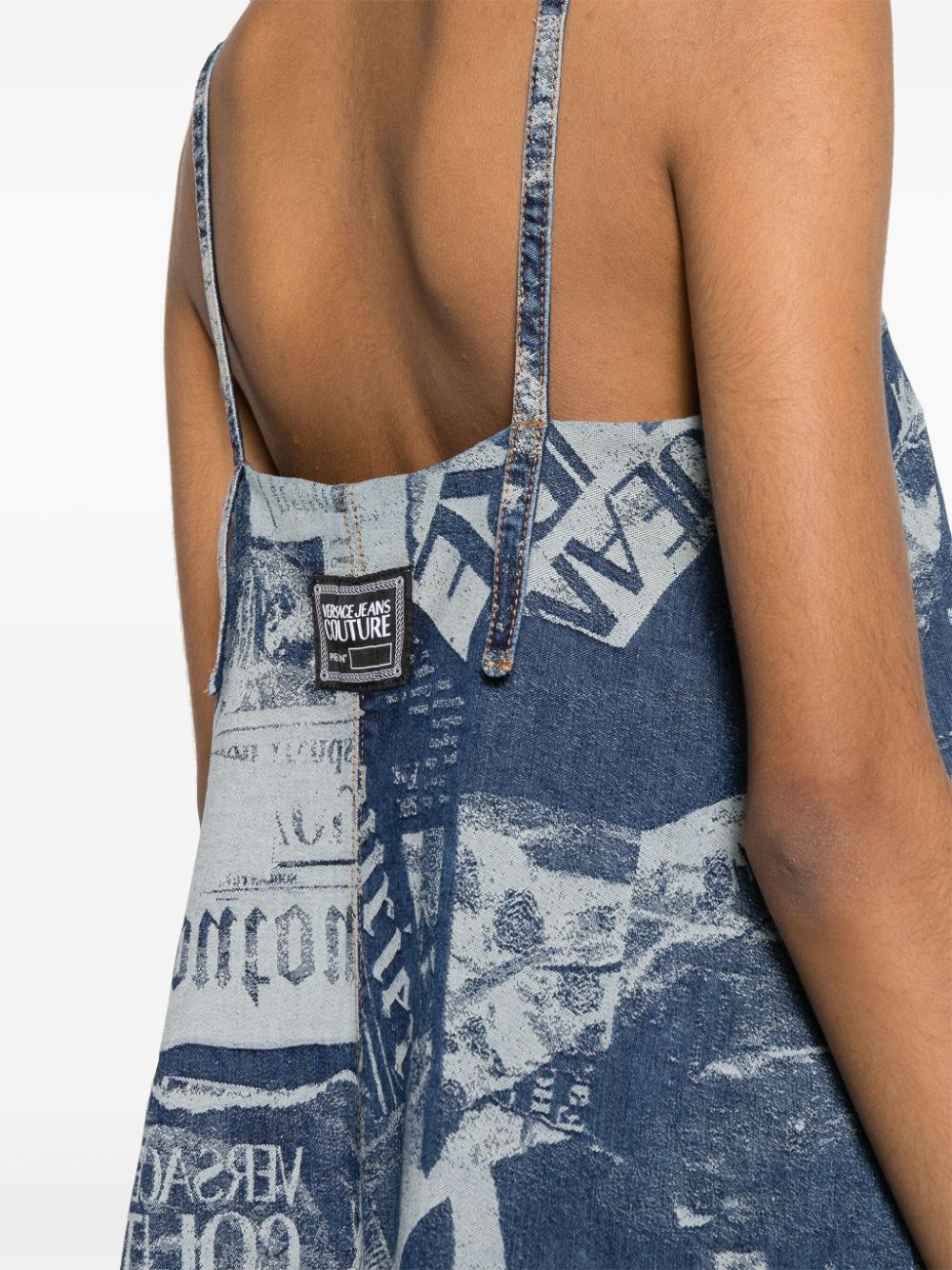 Magazine denim minidress - 5