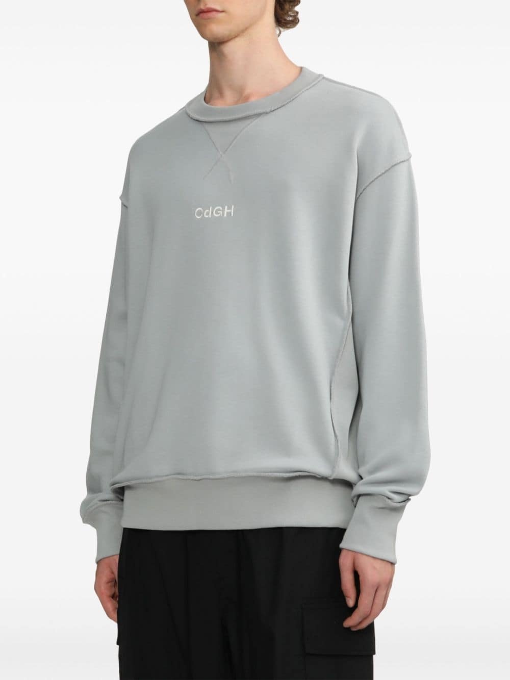 logo-embroidered sweatshirt - 3