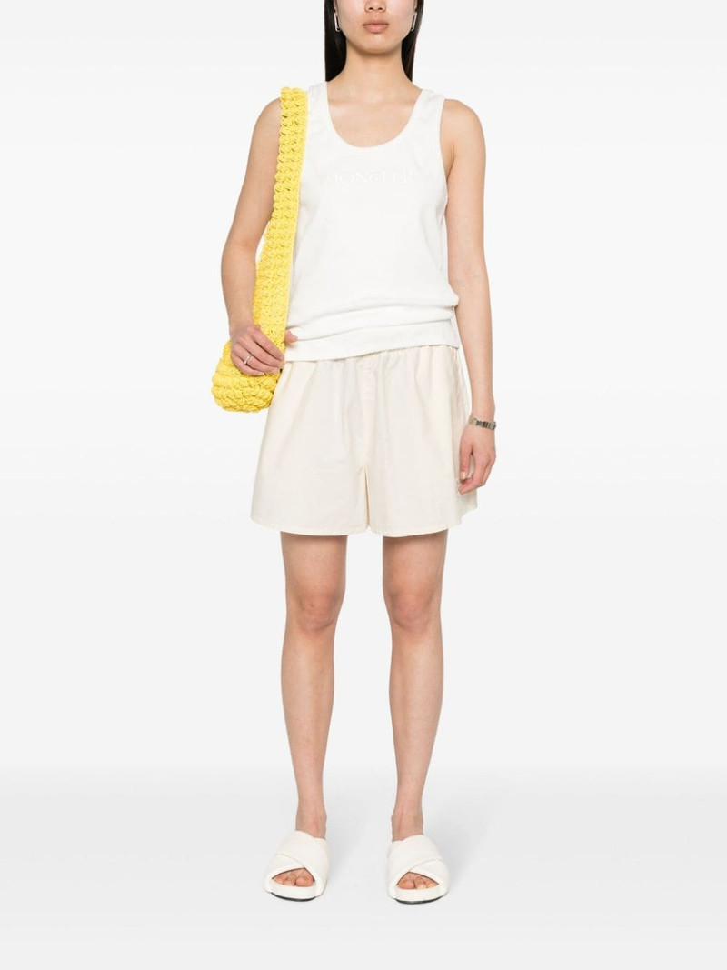 Moncler logo-appliquÃ© poplin shorts outlook
