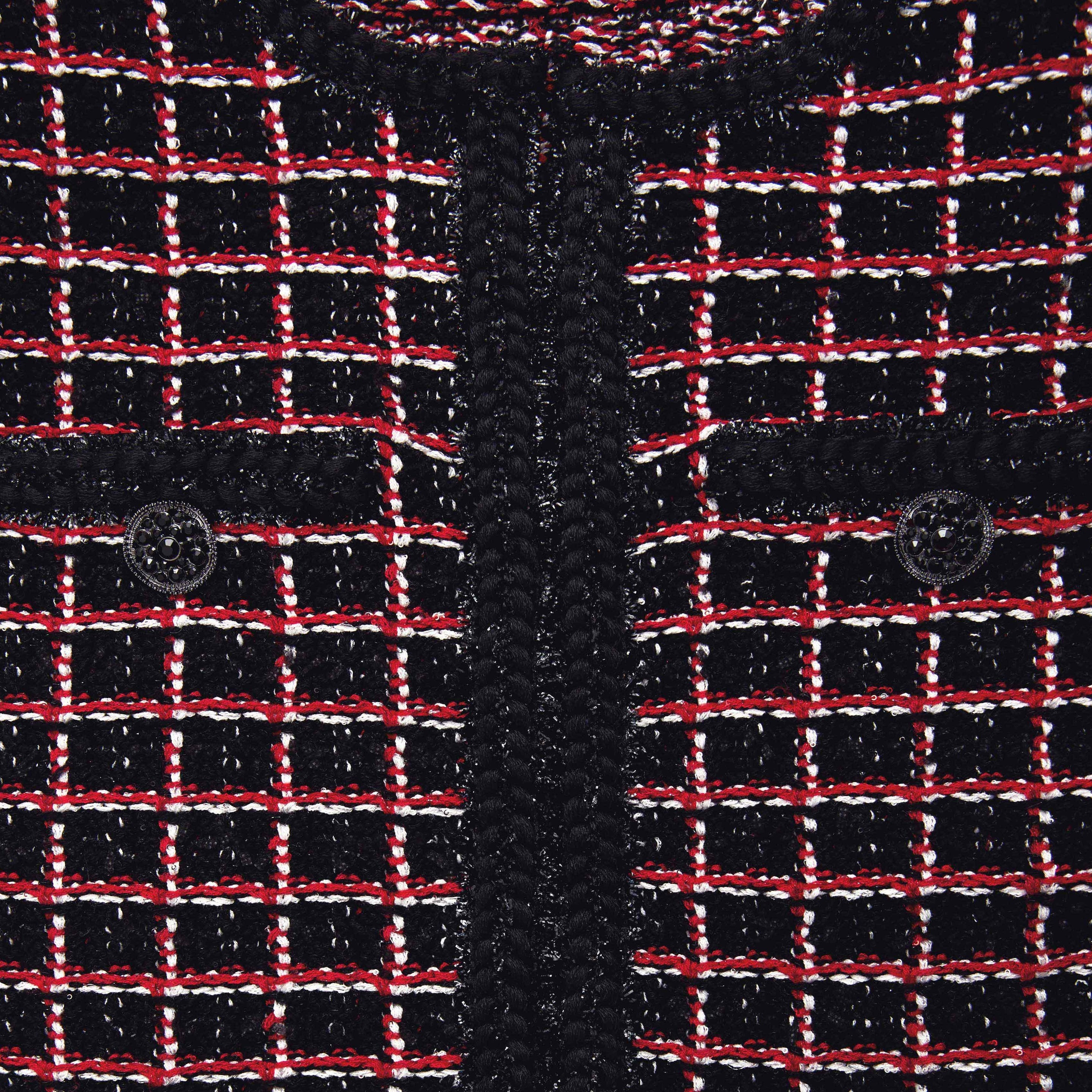 Black And Red Check Cardigan - 5
