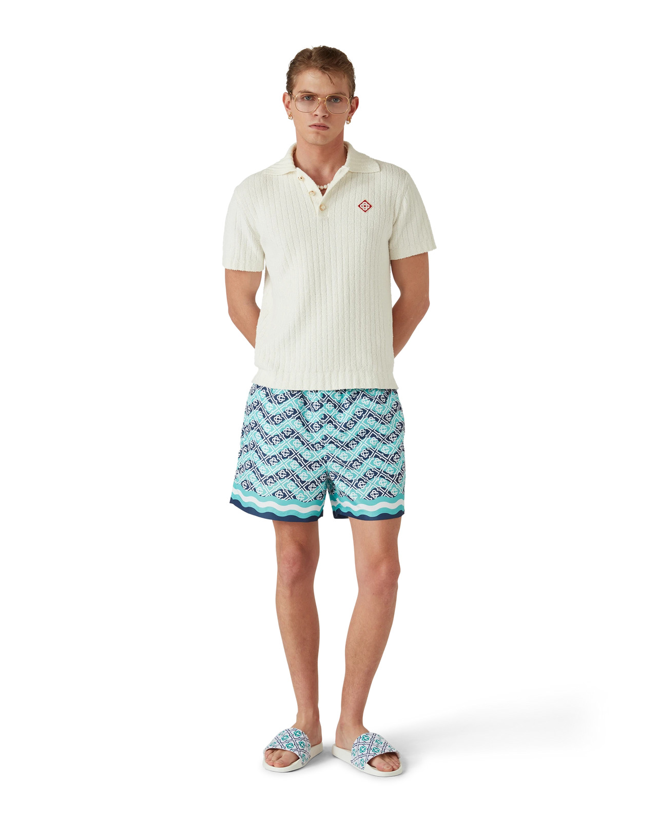 Monogram Wave Swim Shorts | Casablanca Paris - 2