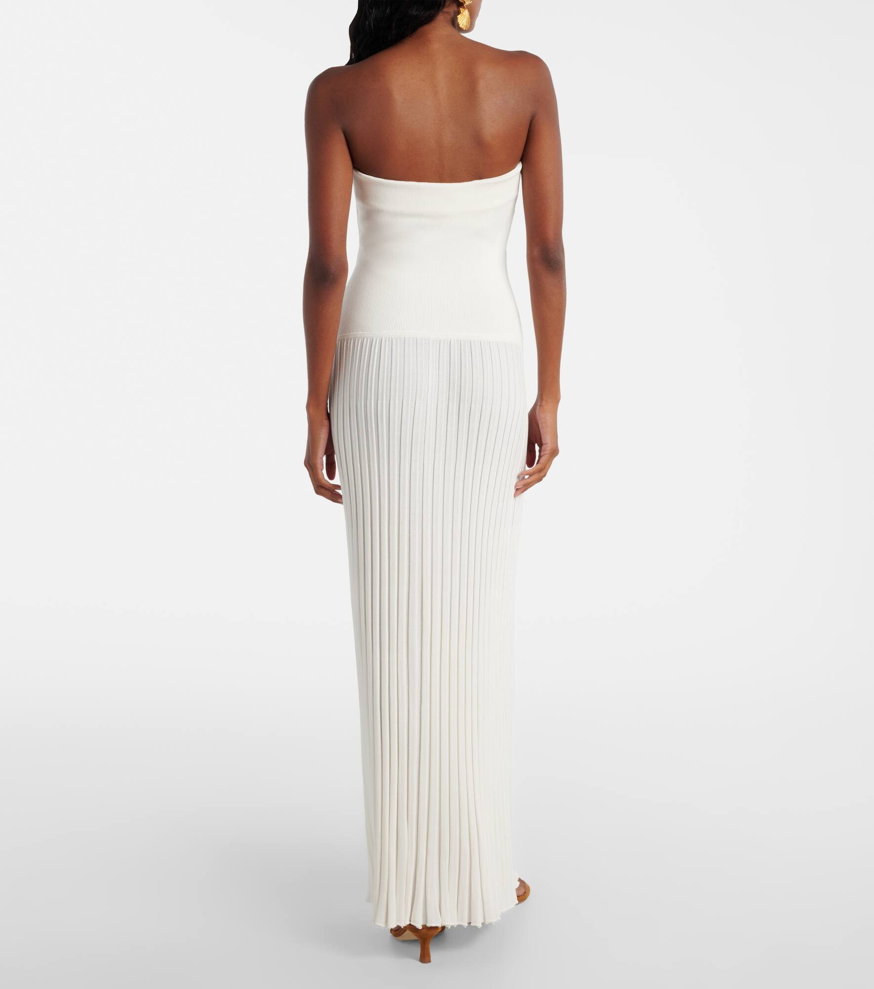 Slash cutout ribbed-knit maxi dress - 3