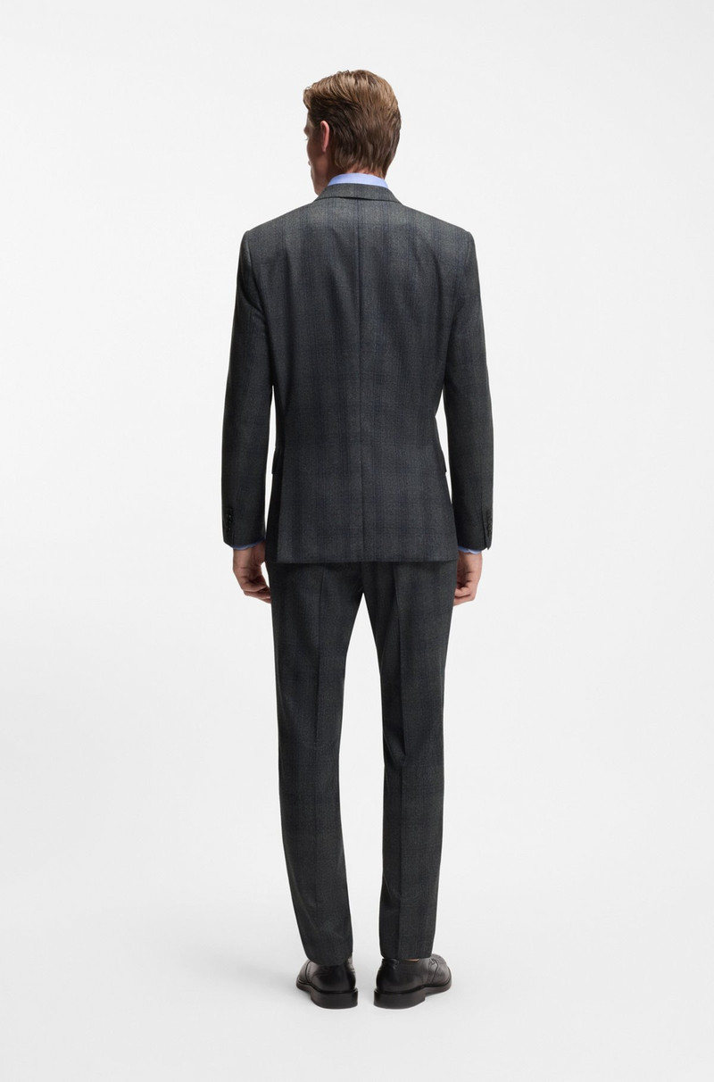 BECKHAM X BOSS SLIM-FIT SUIT JACKET IN CHECKED WOOL 5