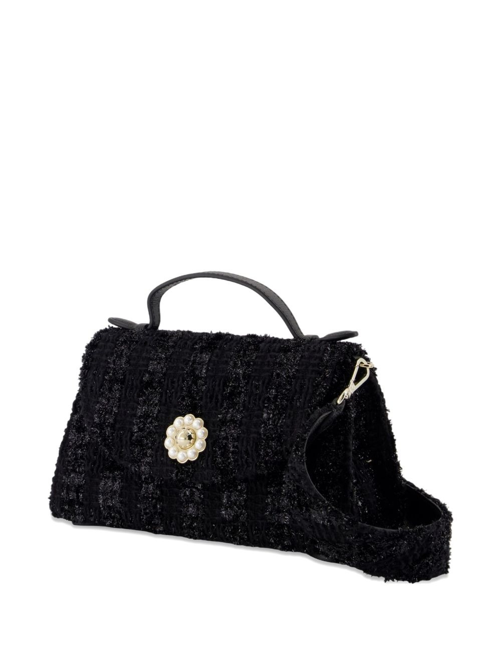 Valentine pearl-embellished tweed mini bag - 2