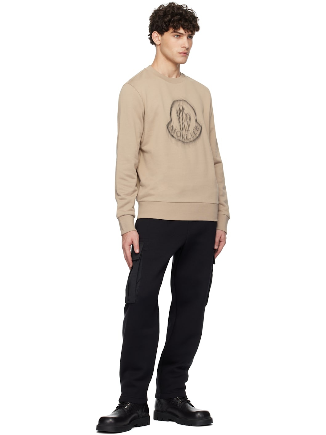 Beige French Terry Sweatshirt - 5