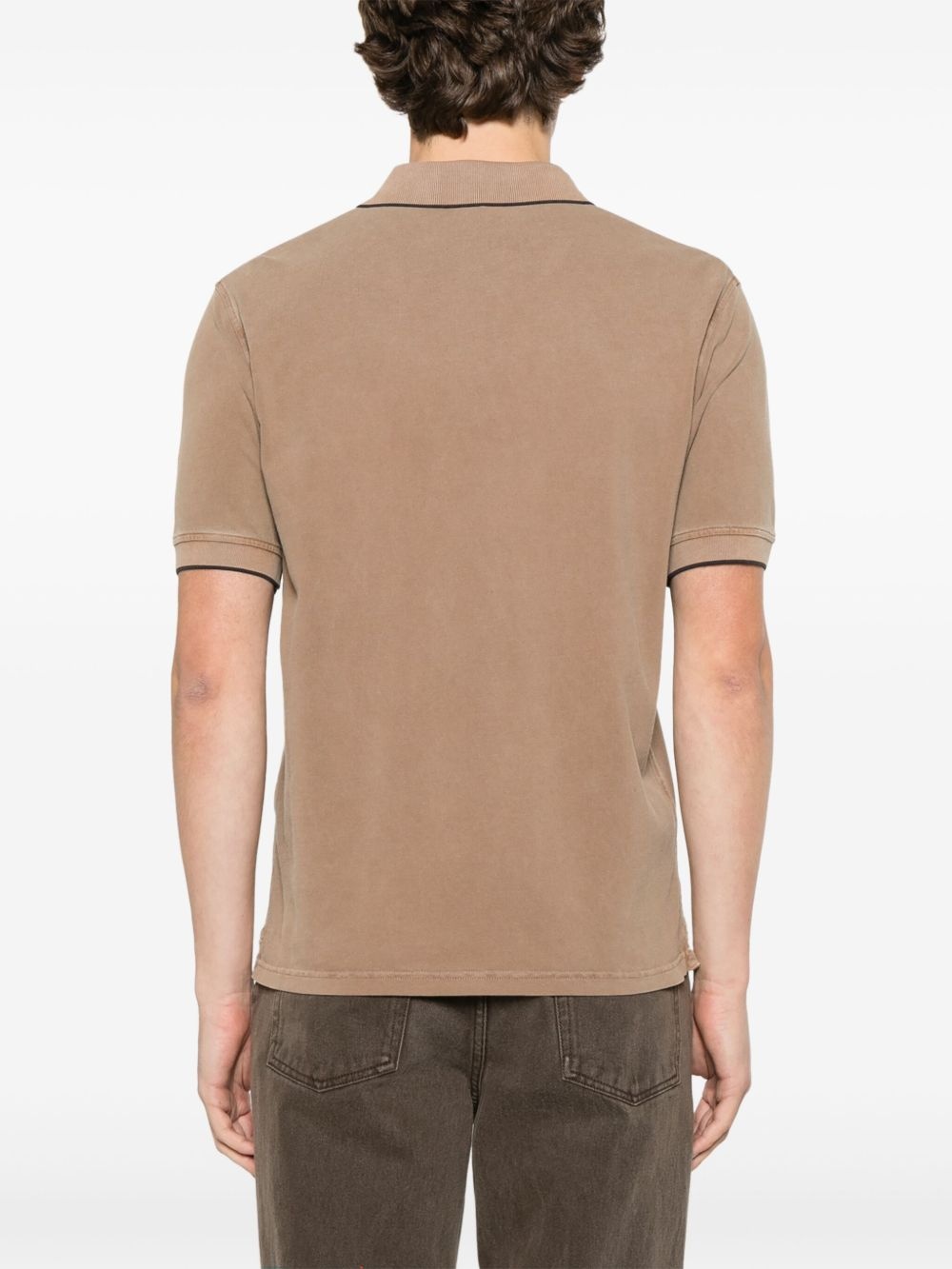 logo-embroidered polo shirt - 3