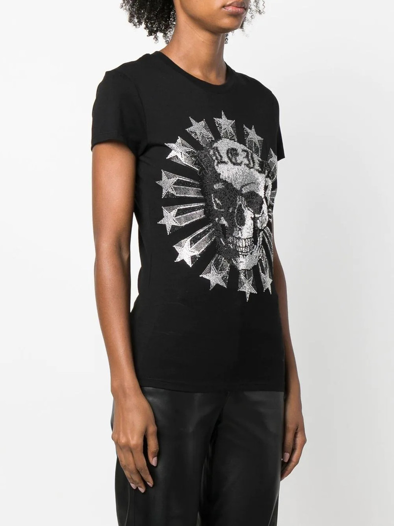 Sexy Pure-fit skull strass T-shirt 3