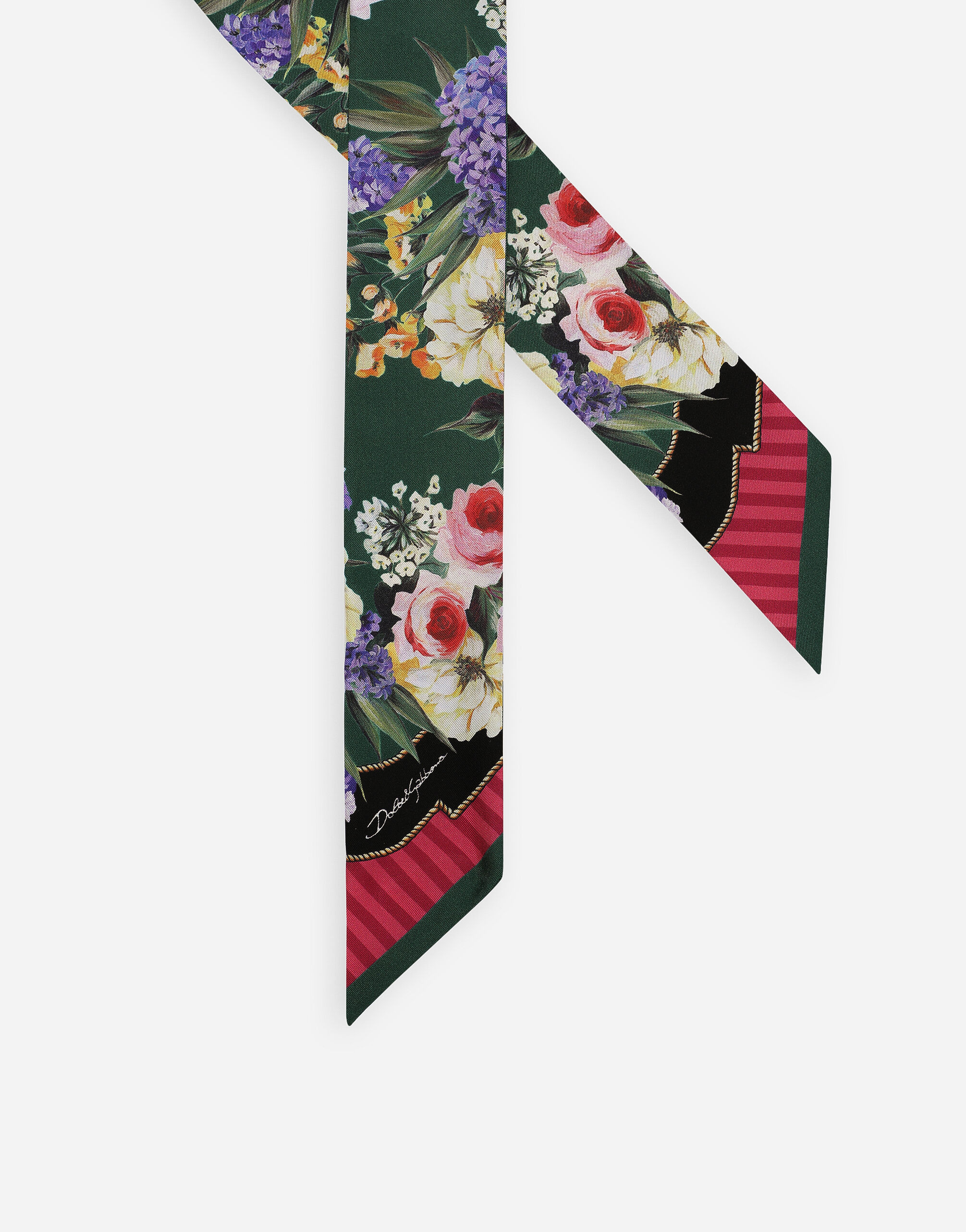Garden-print twill headscarf (6 x 100) - 3
