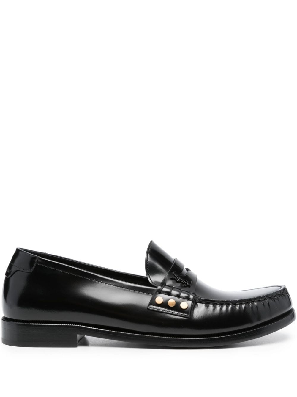 almond-toe leather loafers - 1