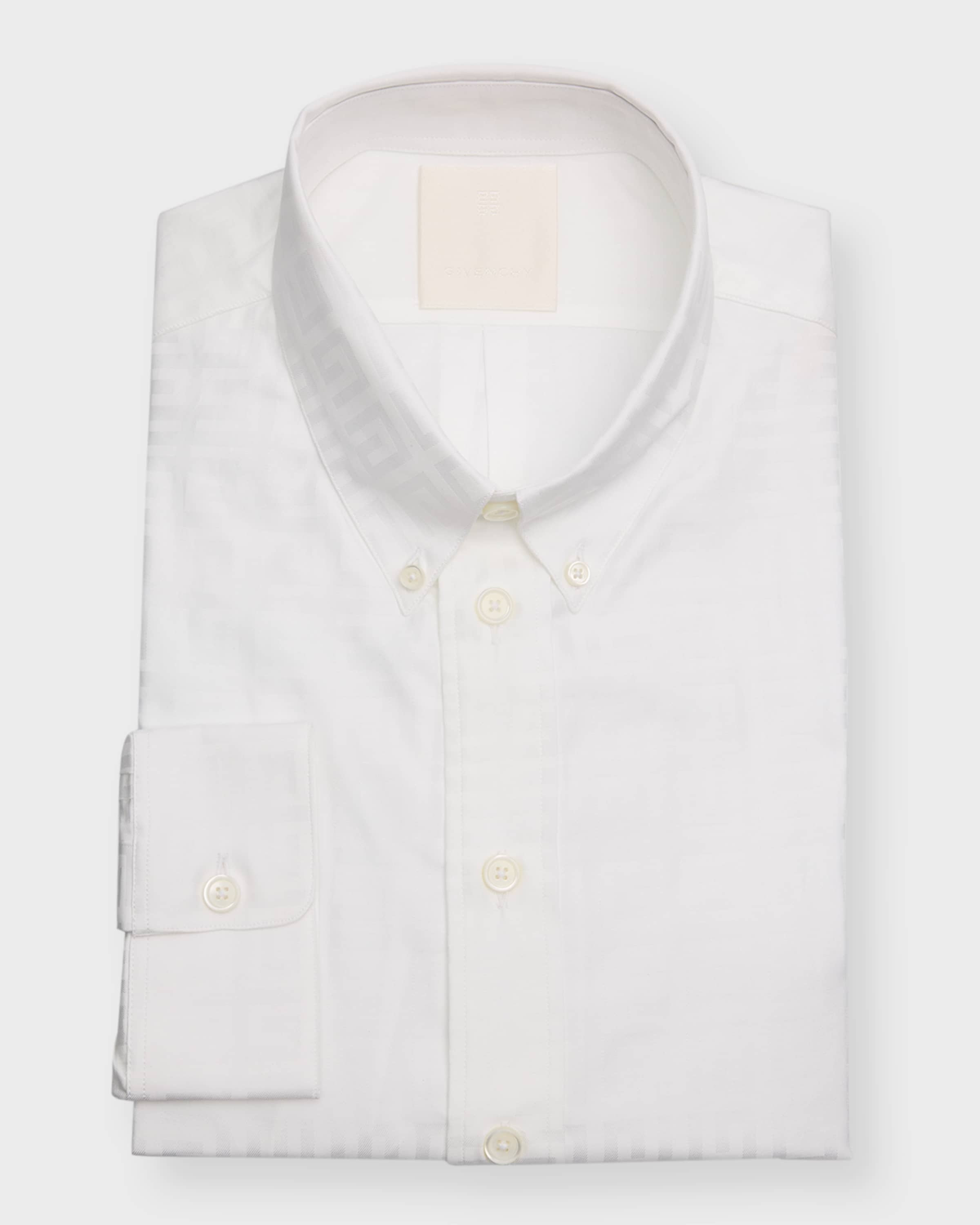 Men's Cotton 4G Jacquard Dress Shirt - 1