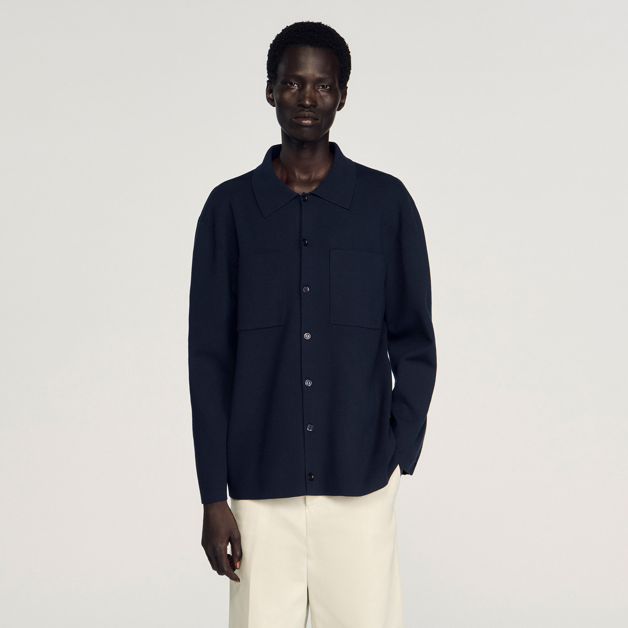 KNITTED SHIRT JACKET - 4