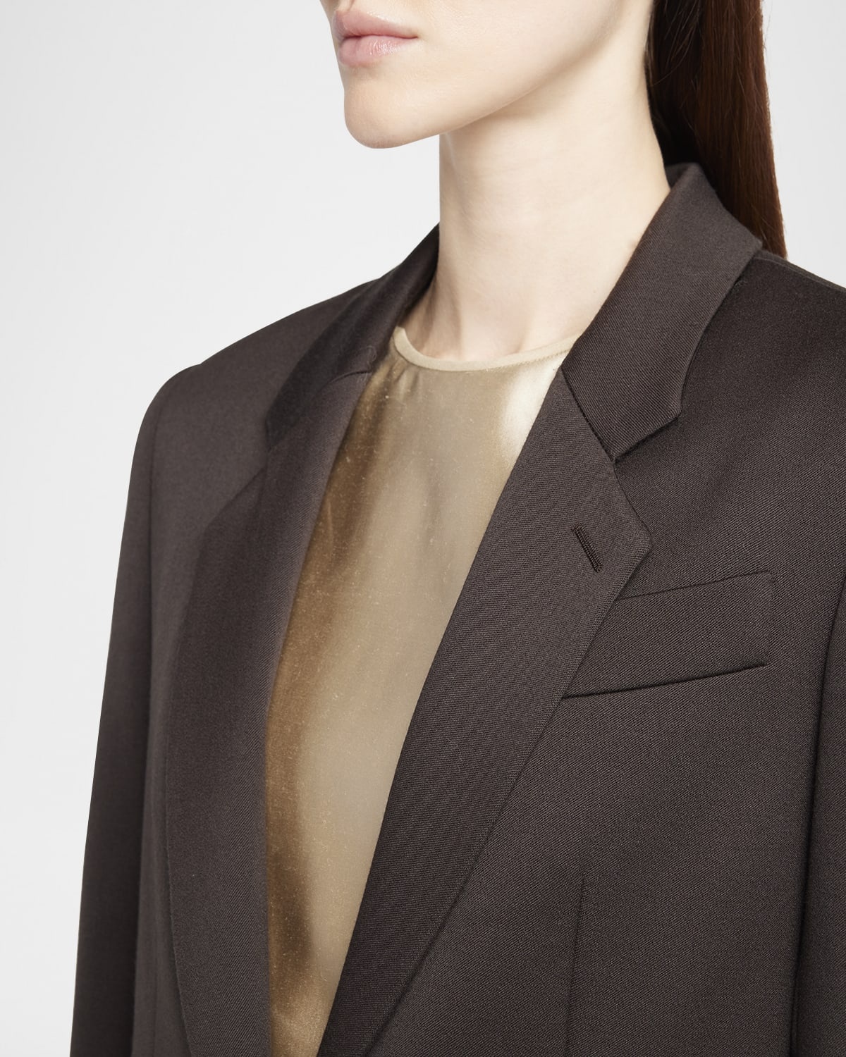 Virgin Wool Single-Breasted Blazer - 5