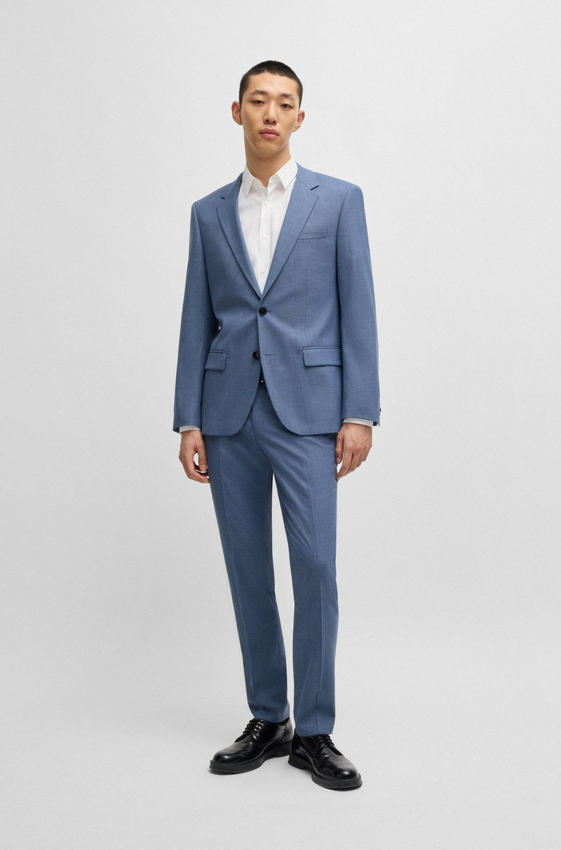 HUGO SLIM-FIT SUIT JACKET IN MOULINÉ PERFORMANCE-STRETCH CLOTH outlook