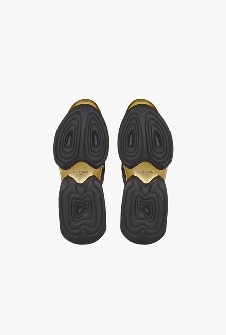 Bicolor ivory and black jacquard B-Bold mule sneakers - 5