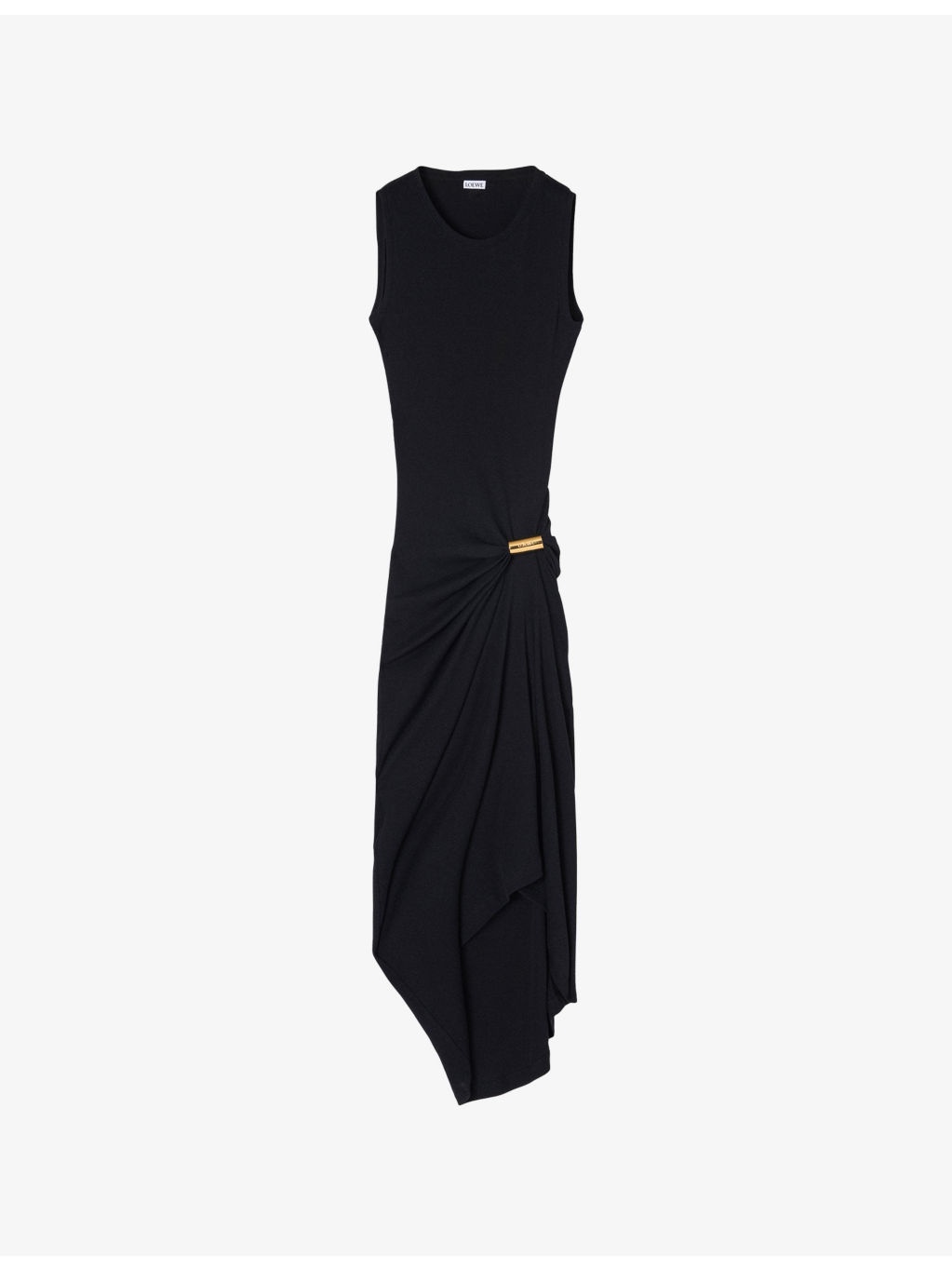 Ruched Stretch-Cotton Tank Dress - 1