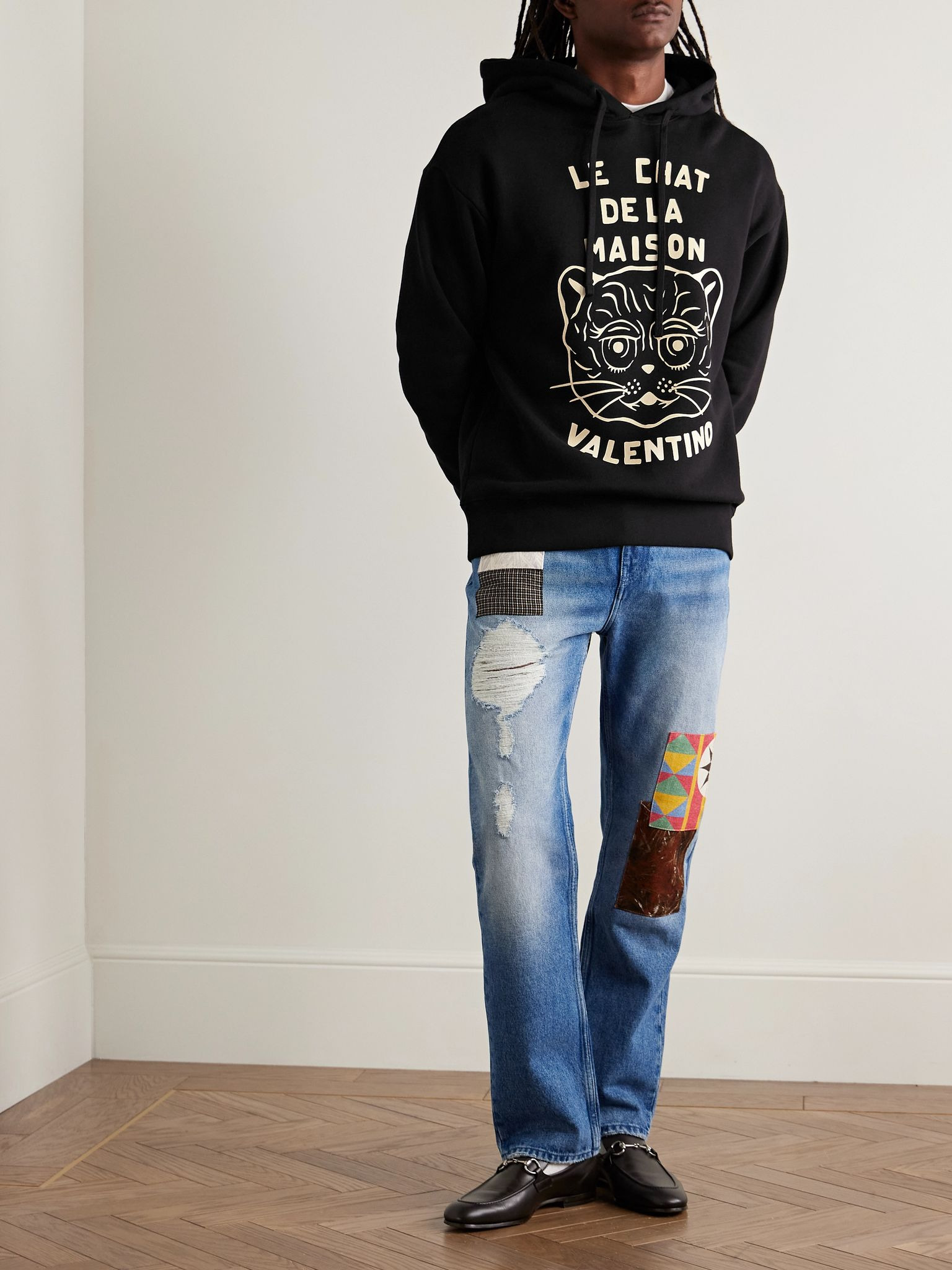 Logo-Print Cotton-Jersey Hoodie Black - 2