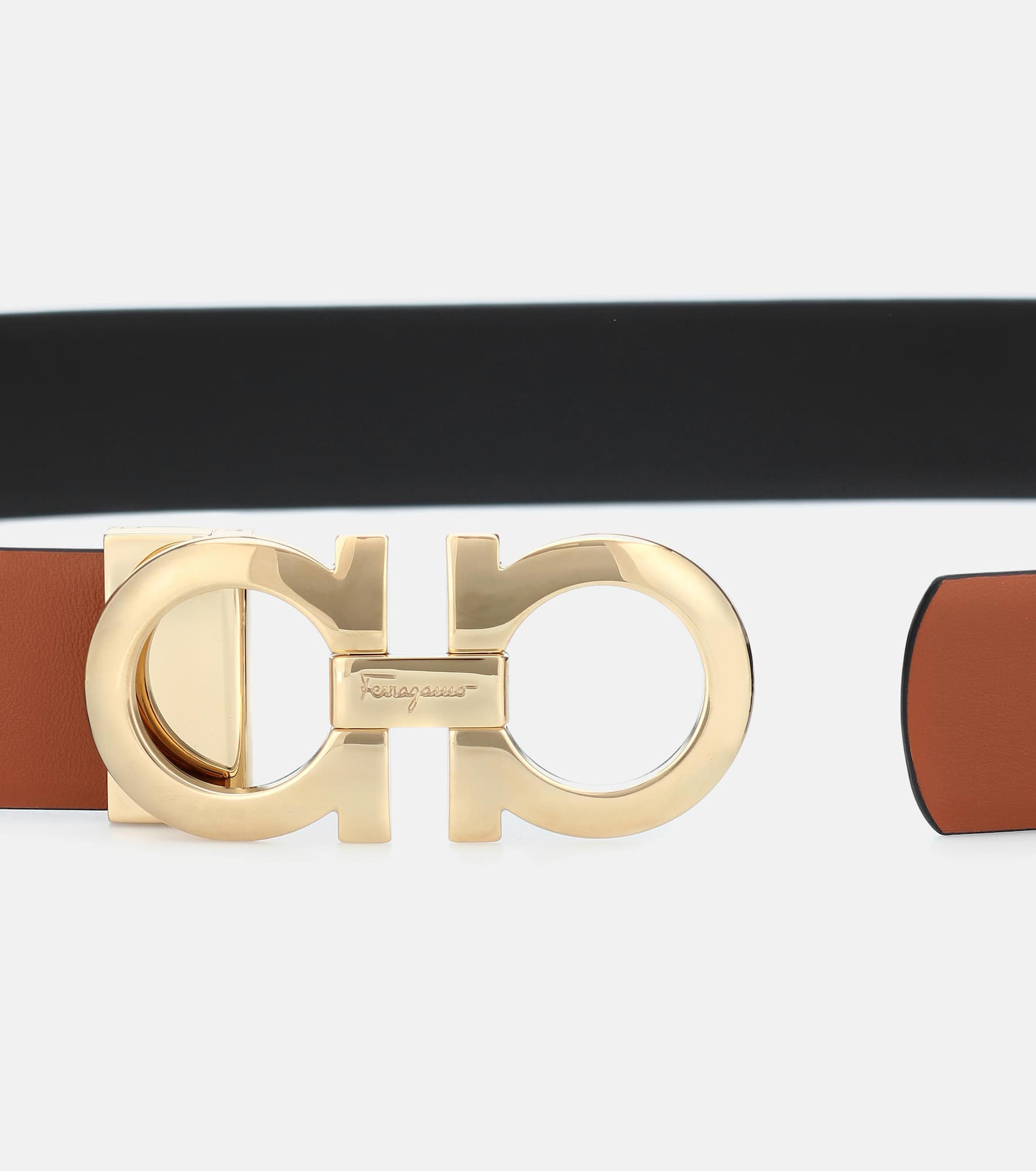 Gancini reversible leather belt - 3