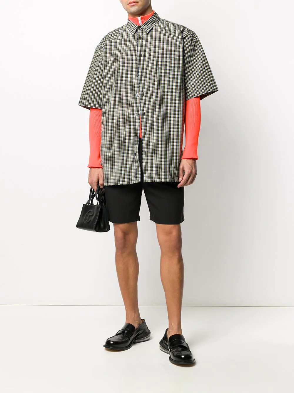 oversized check shirt - 2