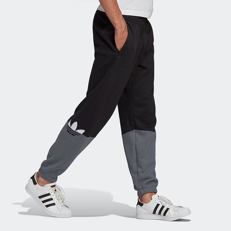adidas originals logo Splicing Bundle Feet Sports Pants Black GN3445 - 4
