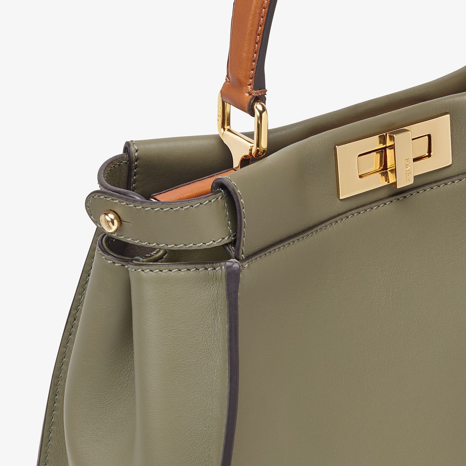 Green leather bag - 7