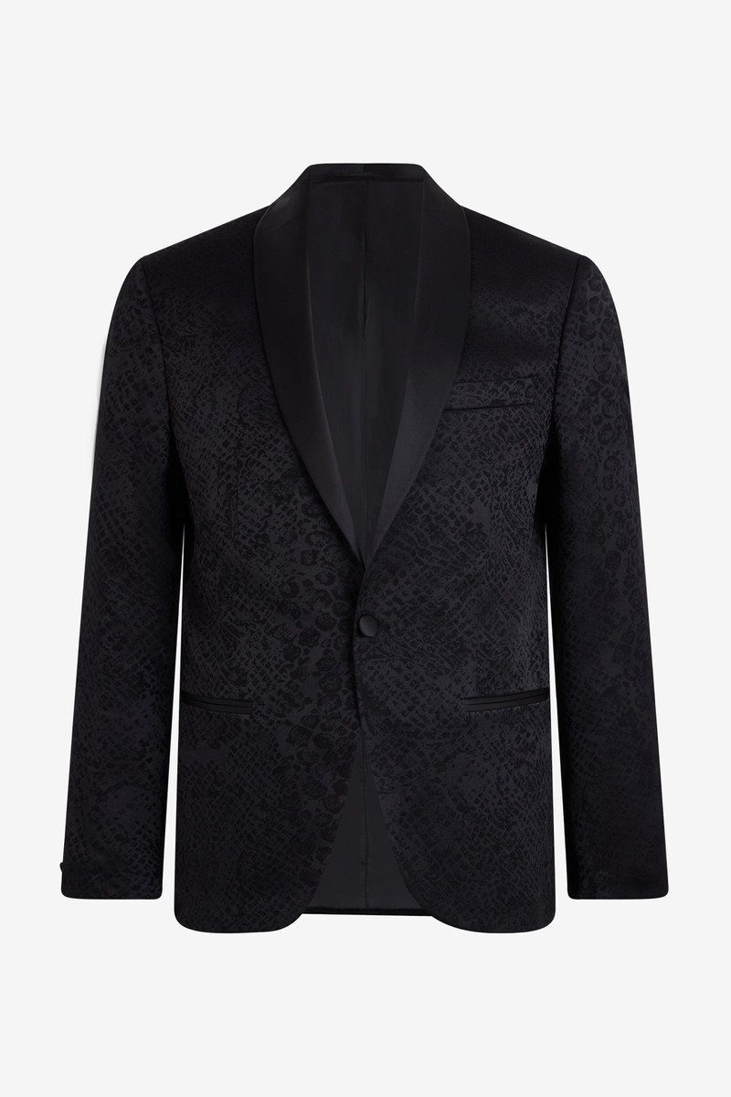 Black Jacket with Python Pattern 1