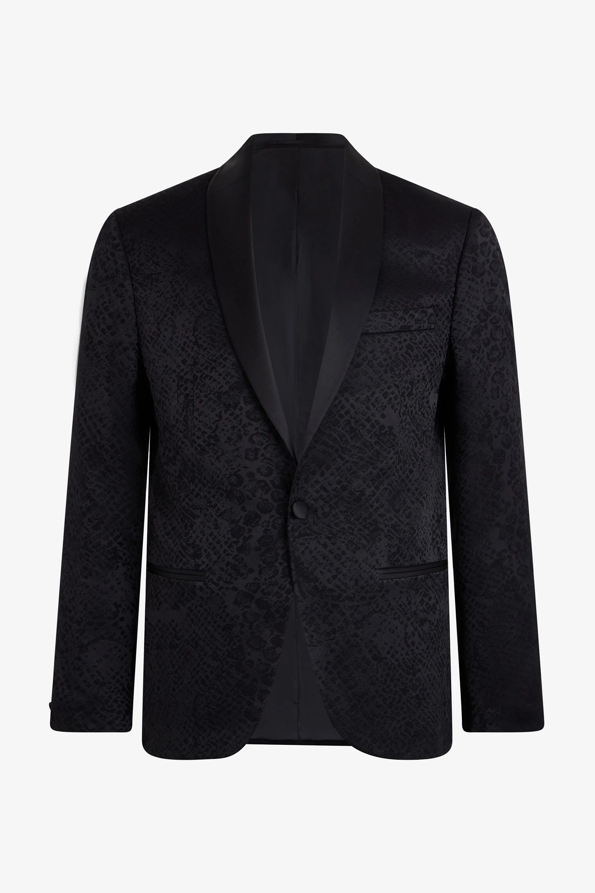 Black Jacket with Python Pattern - 1