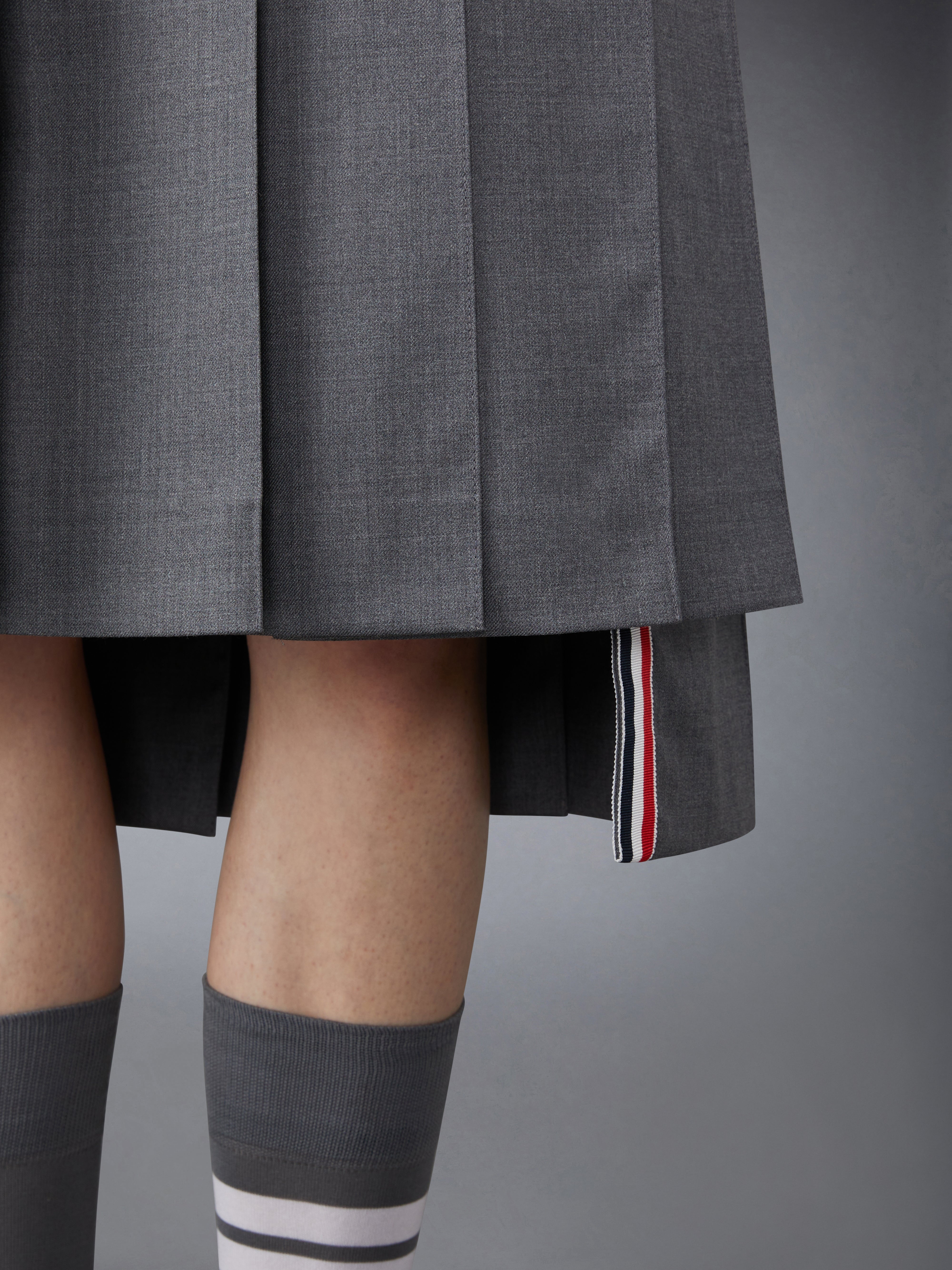 TWILL MIDI PLEATED SKIRT - 5
