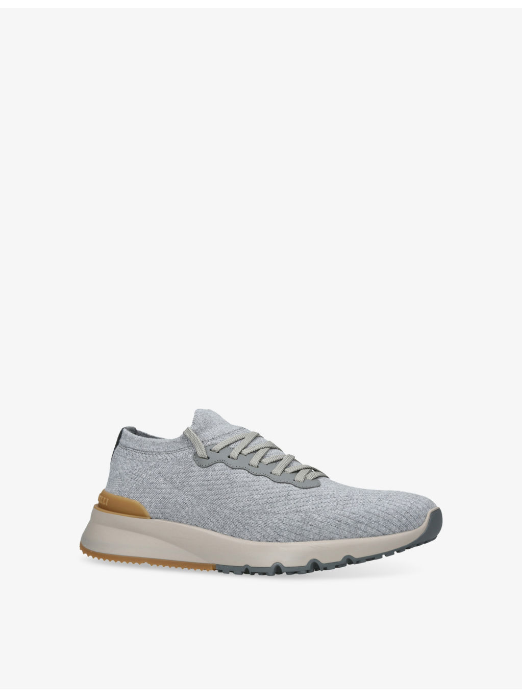 Brand-Embossed Knitted Trainers - 3