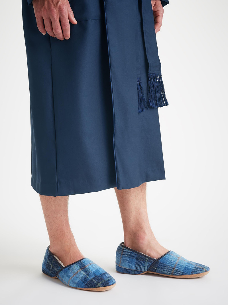 Men's Slippers Crawford Suede Sheepskin Blue 6