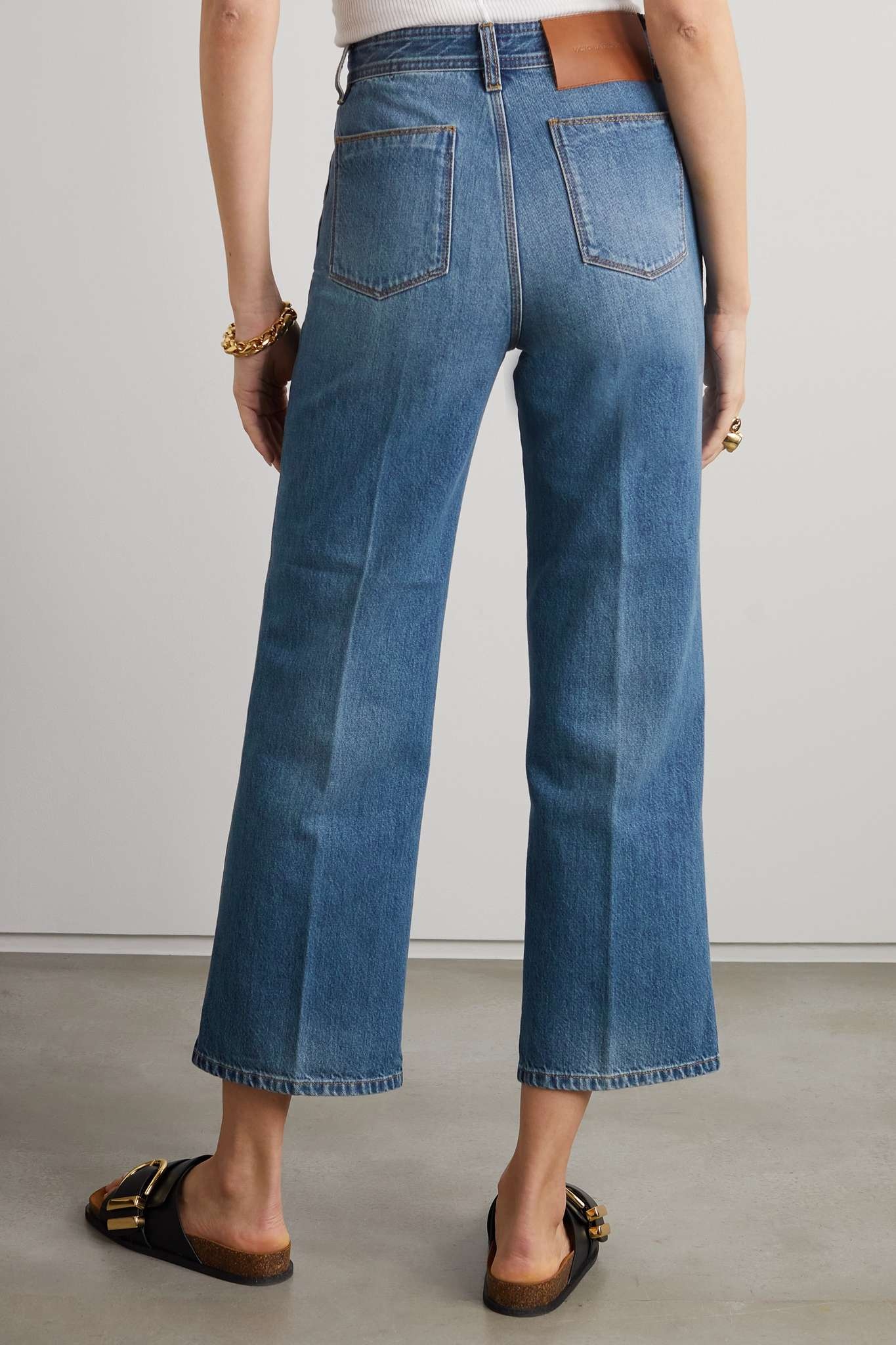 Stevie cropped high-rise wide-leg jeans - 4