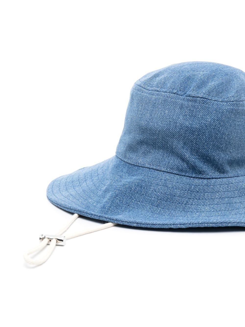 logo-print denim sun hat - 2