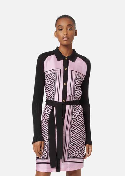 VERSACE La Greca Cardigan Shirt Dress outlook