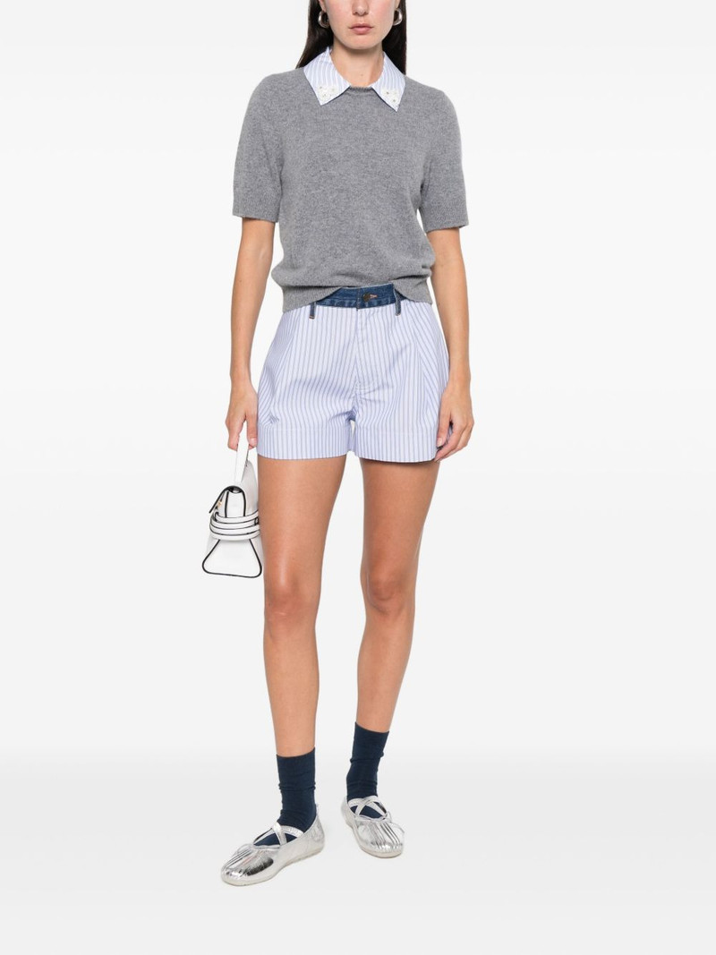 Sandro striped-pattern shorts outlook