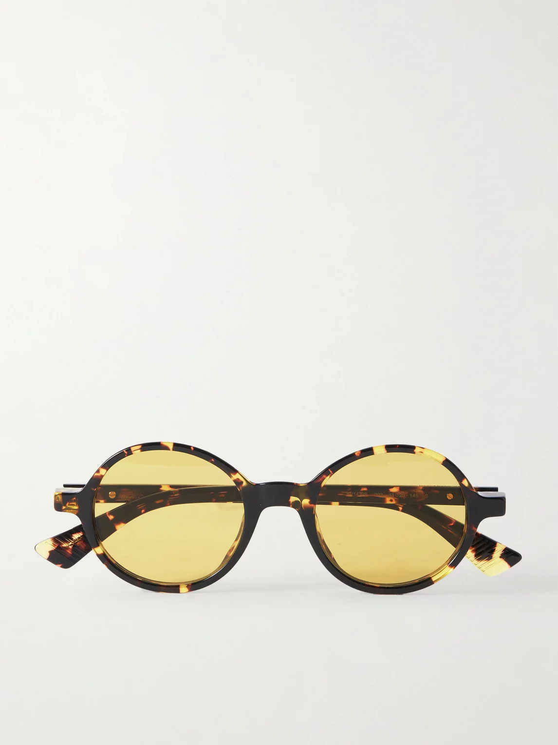 Round-Frame Tortoiseshell Acetate Sunglasses - 1