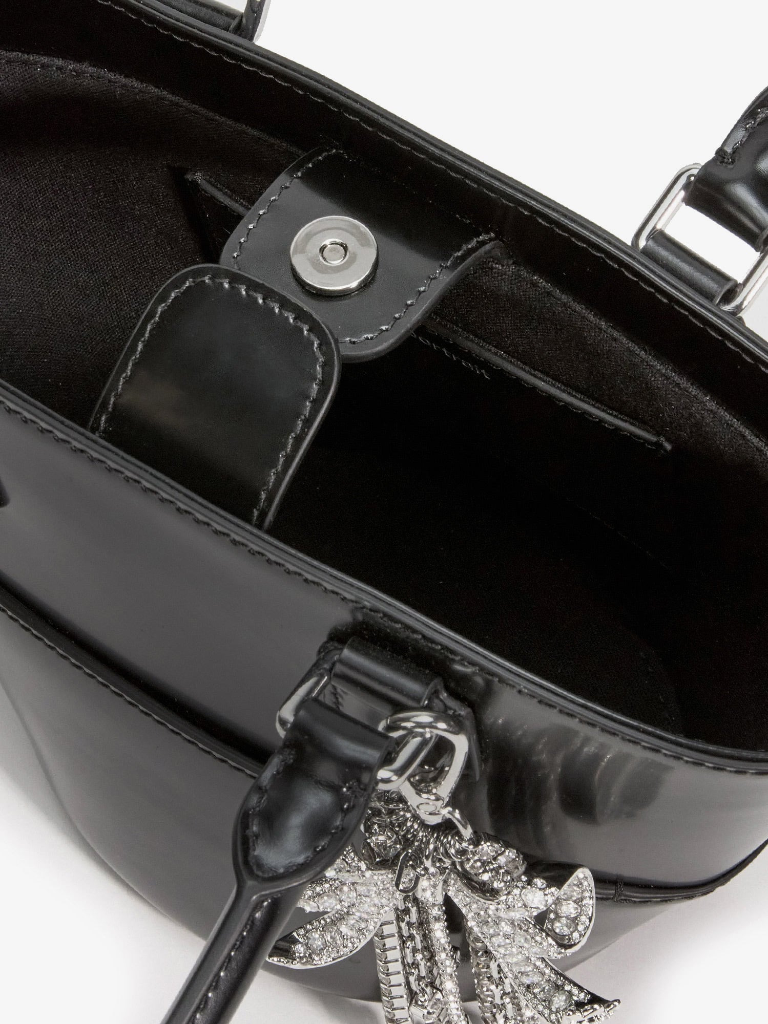 Leather Shoulder Bag With Charms - 5