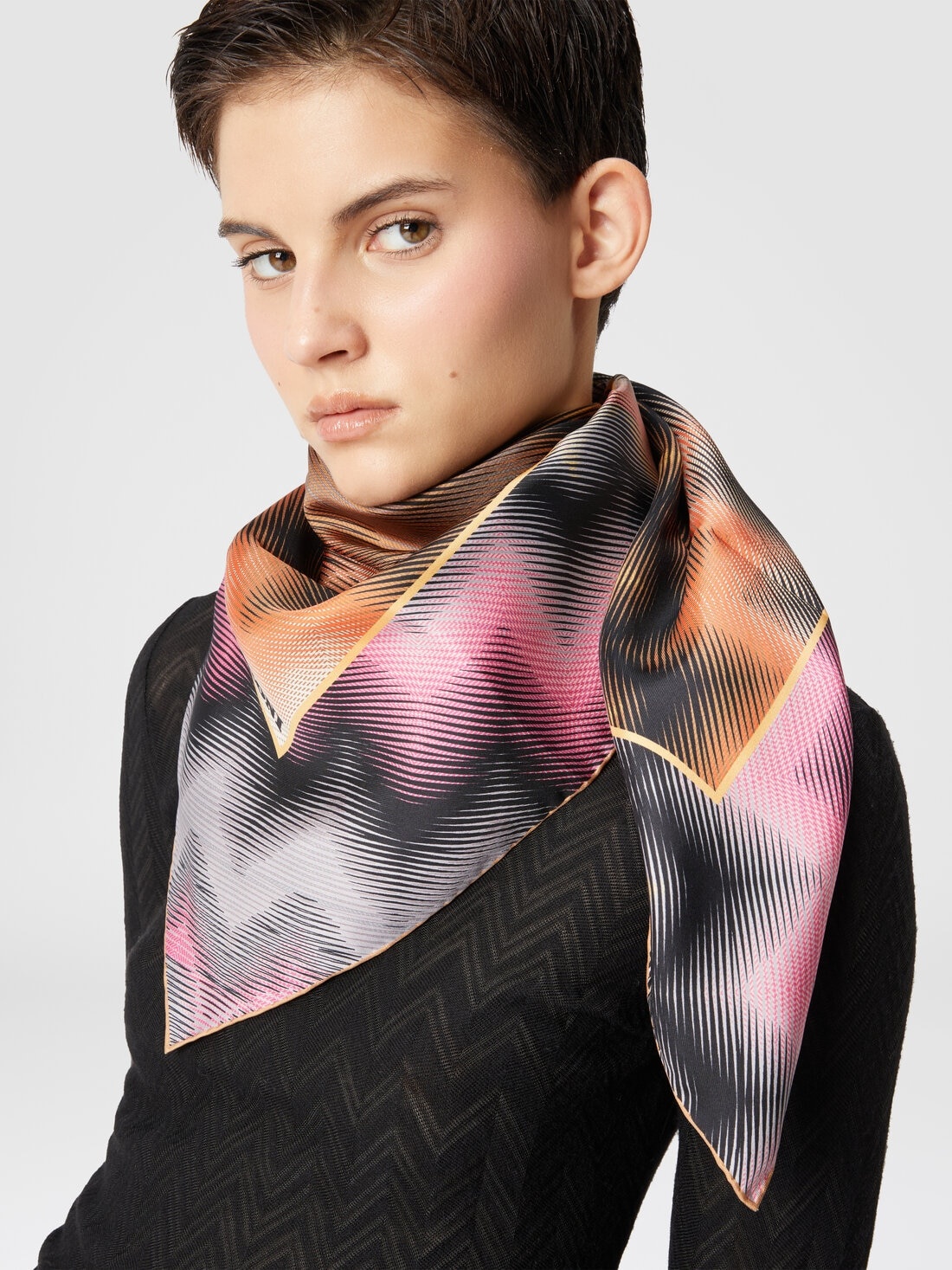 Flamed silk scarf - 3